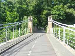 Mid to end section of Whorlton Suspension Bridge, Whorlton, Teesdale July 2016